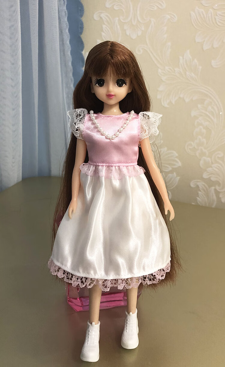 licca丽佳小布娃娃衣服裙子可儿娃娃小礼裙连衣裙休闲时装清乳白色