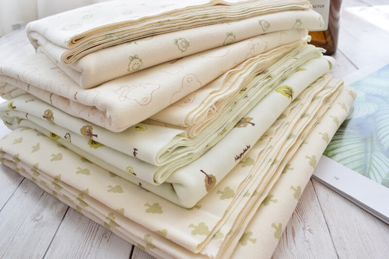 天然彩棉有机棉宝宝布料纯棉针织婴儿a类全棉环保有机棉2件 有机棉熊