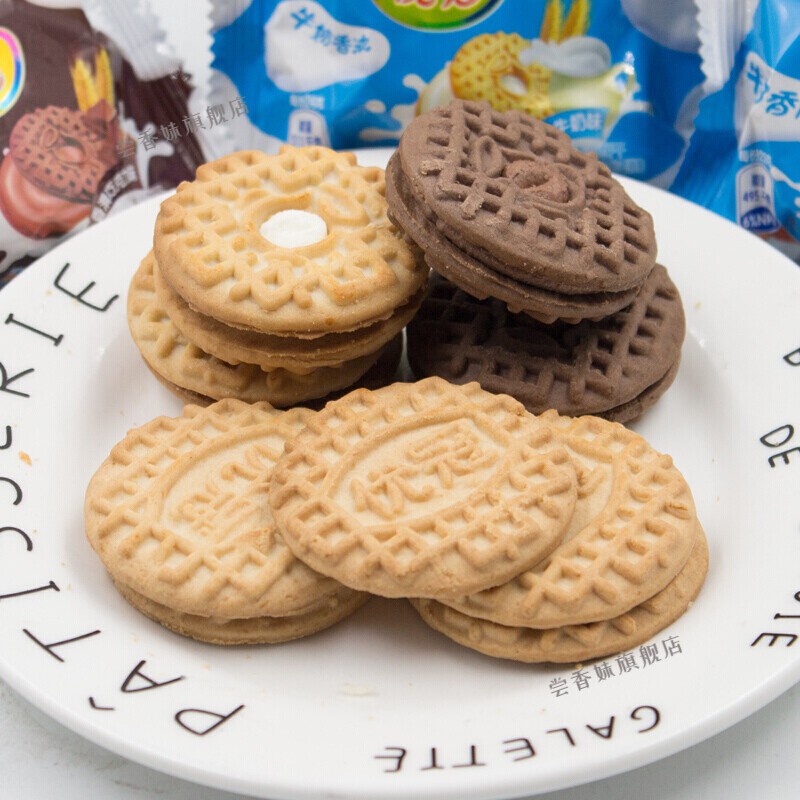达能优冠牛奶饼干散装1000g整箱早餐小包装牛奶香脆2斤