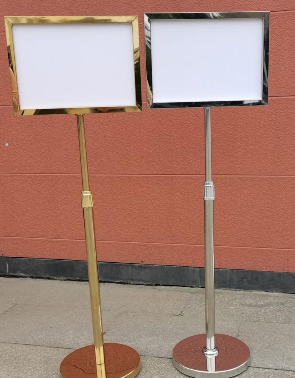 小郎人京选a4水牌户外不锈钢立牌展示牌指示牌立式导向牌指引牌a3双面