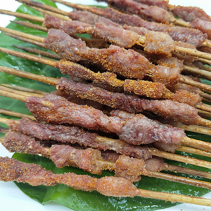 牛肉小串街边手把串油炸半成品烧烤小牛肉串涮串铁板食材小吃【图片