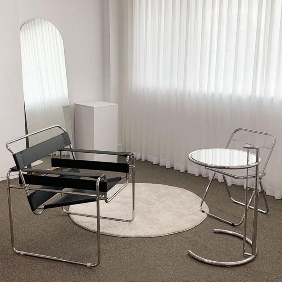 瓦西里椅瓦西里椅中古设计师轻奢极简不锈钢网红ins包豪斯复古拍照