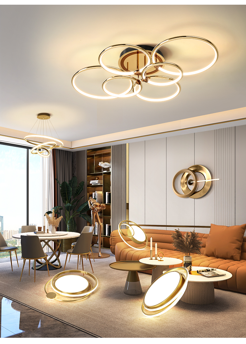 宾奈德轻奢吸顶灯吊灯客厅灯主灯大灯具现代简约大气组合全屋套餐灯具