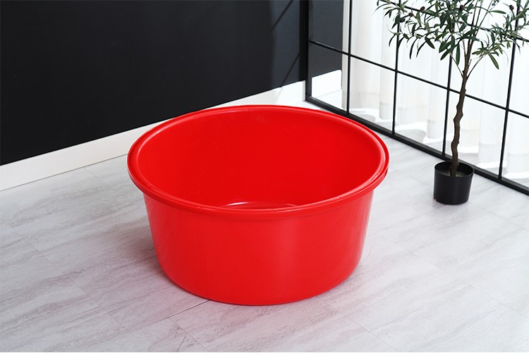 加厚圆形大红盆塑胶洗澡盆大号塑料盆洗脚洗脸盆洗菜盆宠物盆成人儿童