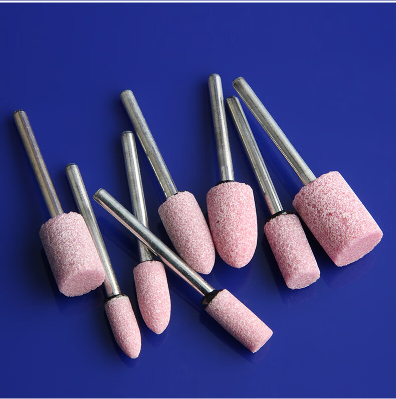 火石仔红刚玉砂轮磨头金属抛光玉器打磨头模具100pc套装混合装100支
