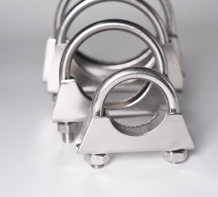 304不锈钢u型螺栓 u形螺丝 管卡管夹 挡板卡套m8排气管卡 m8*63【图片