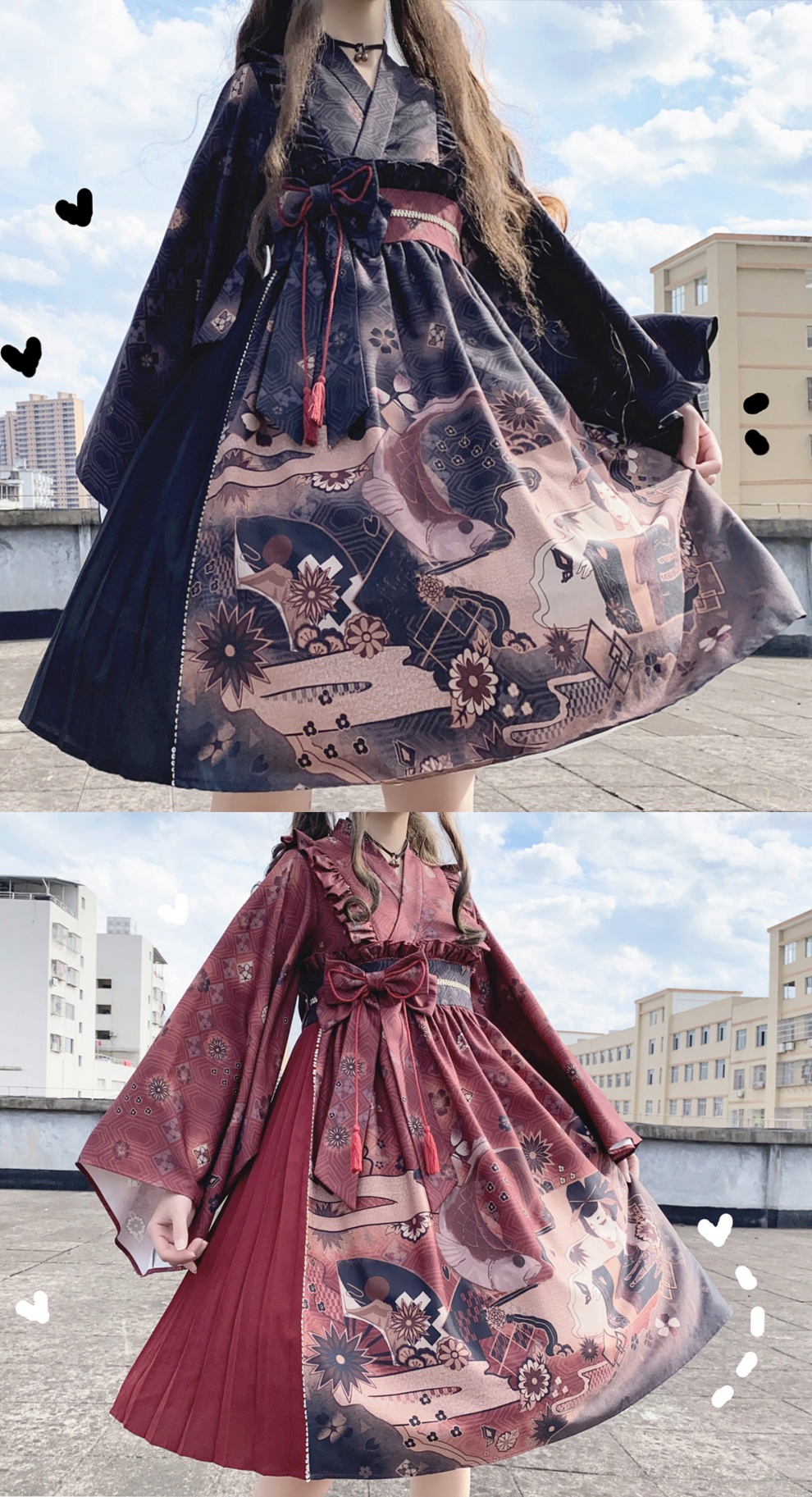 exemaba中华风lolita和风连衣裙现货lo裙洛丽塔裙子萝莉塔套装洛丽