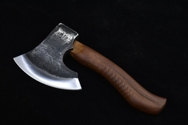 龙泉纯手工锻打加厚加重骨斧屠夫商用斩大骨斧头家用锋利剁骨刀维京