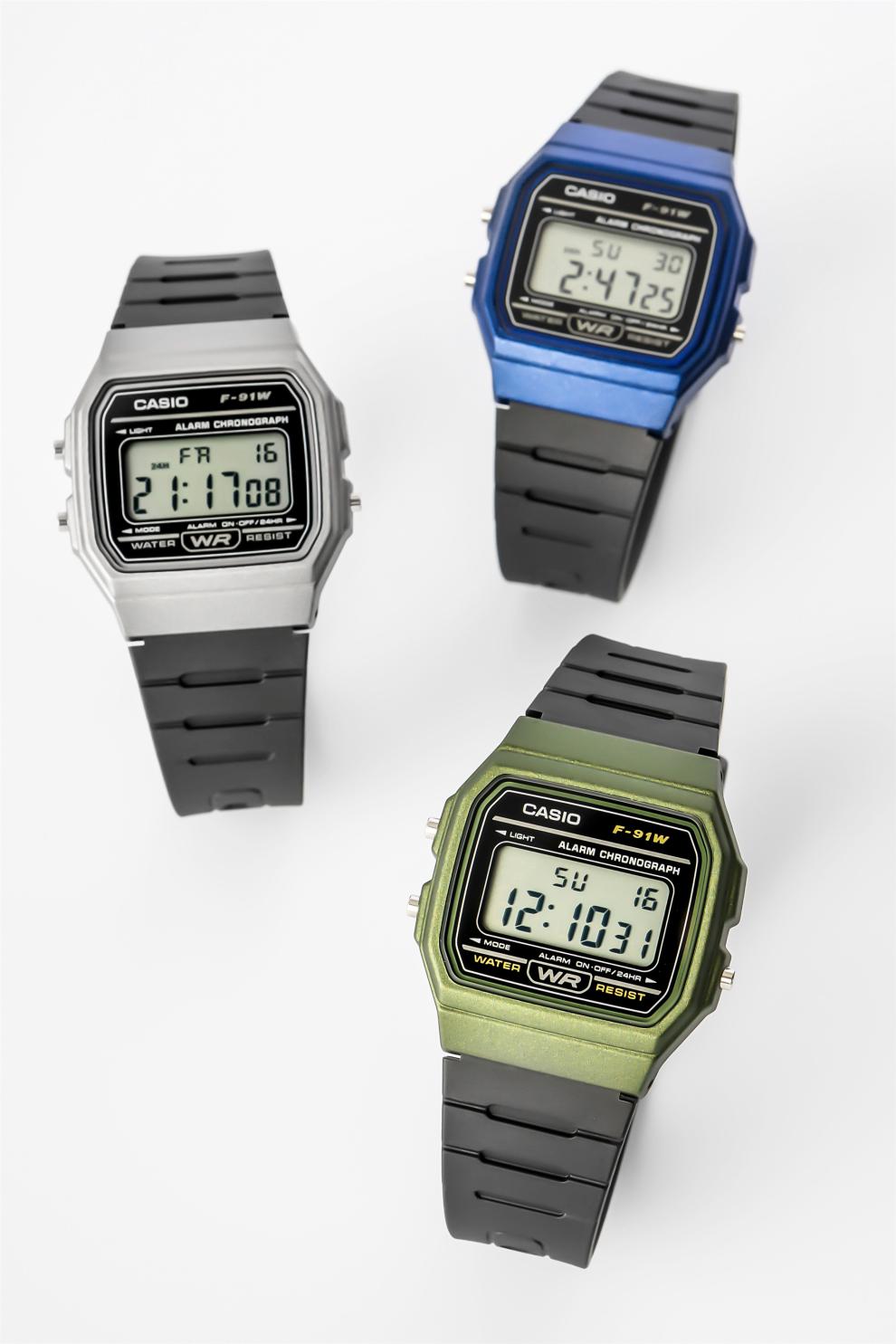 官方旗舰】卡西欧(casio)小方块手表独角兽联名运动电子表同款f91w