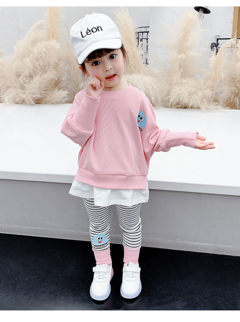 网红女童秋装套装卫衣2021新款女宝宝洋气春季秋儿童小女孩衣服女童