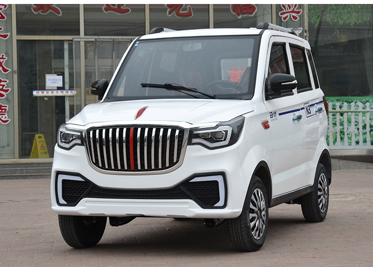 英诺普新款红旗新能源电动四轮车家用油电两用电瓶轿车代步车铁壳轿车