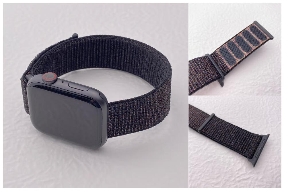 京选好货applewatch表带苹果手表s5尼龙运动回环彩虹iwatch6编织表带