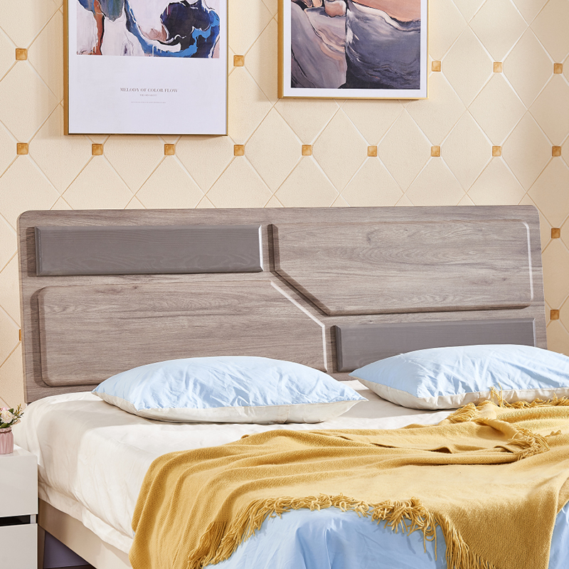 北欧床头板简约现代床头软包米米免漆双人单买个床头靠背板 双层6029