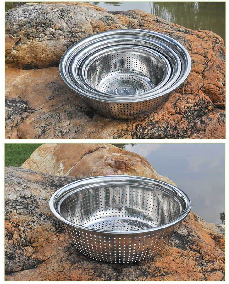 欣皇家居优选s不锈钢大漏盆洗菜盆28cm至70cm齐全滤水洗水果盆洗菜篮