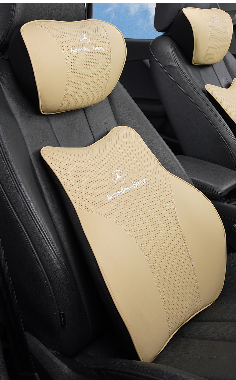 汽车头枕新款奔驰头枕asm e300l glc260l glb gle级汽车腰靠垫护颈枕