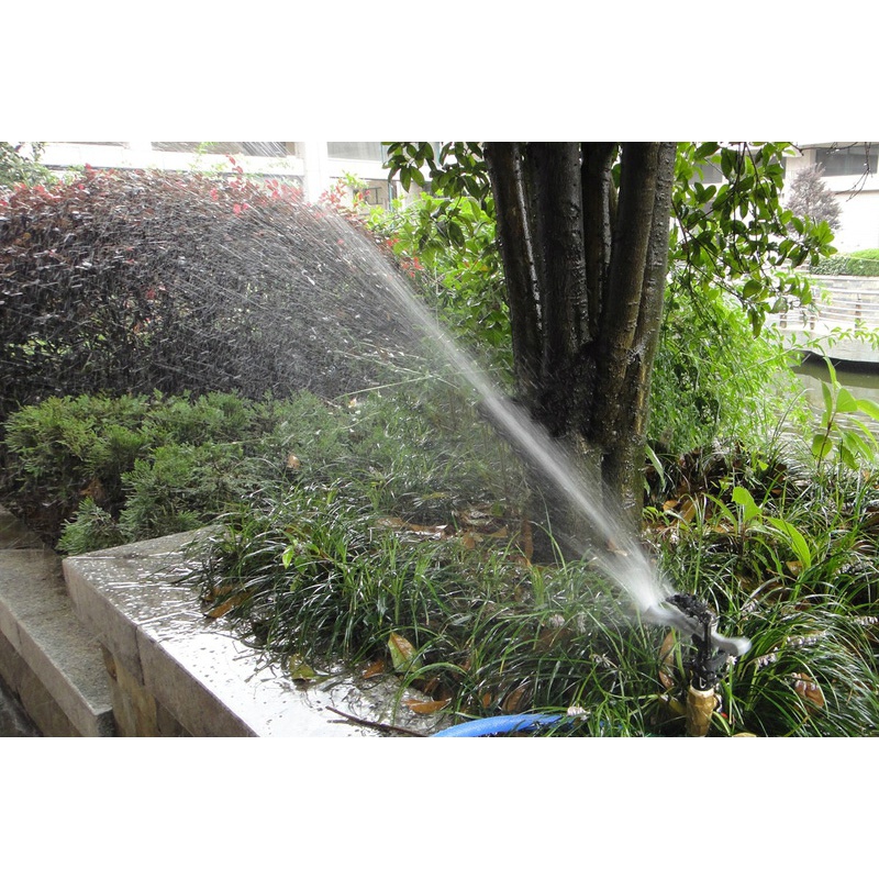 塑料可调摇臂草坪喷头喷淋头园艺绿化360度旋喷头浇水浇地 4分塑料