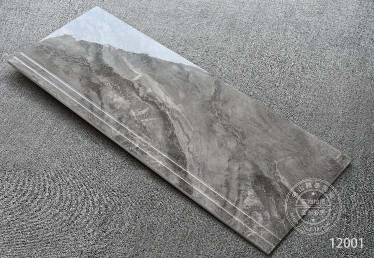 灰色通体楼梯踏步地板砖一体式防滑12米台阶砖梯级大理石瓷13513507