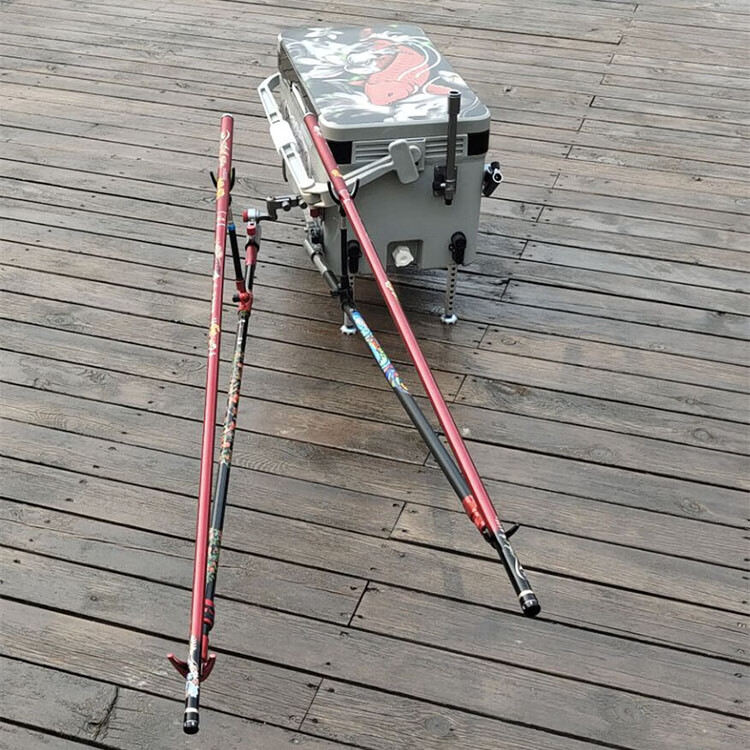 连球钓箱适用同款钓箱炮台架配件拐角左手右手支架专用万向旋转架座