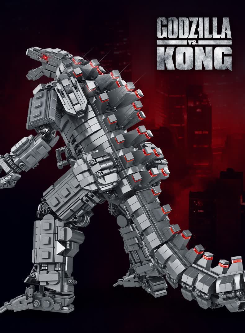 乐··高(lego)巨大型哥斯拉大战金刚机械恐龙成人高难度拼装积木