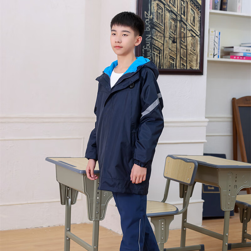 哥洛狄校服冲锋衣冬季三合一外套加绒加厚中小学生班服户外冲锋衣二