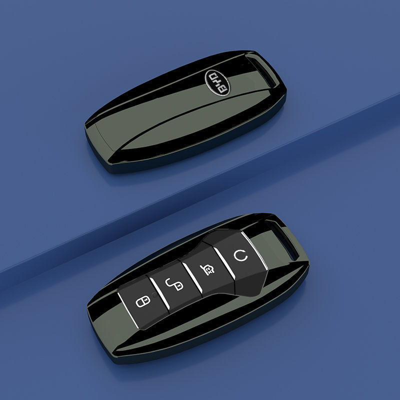 远燕适用比亚迪汉ev钥匙套扣dm钥匙壳包宋pro装饰扣秦pro男唐新能源壳