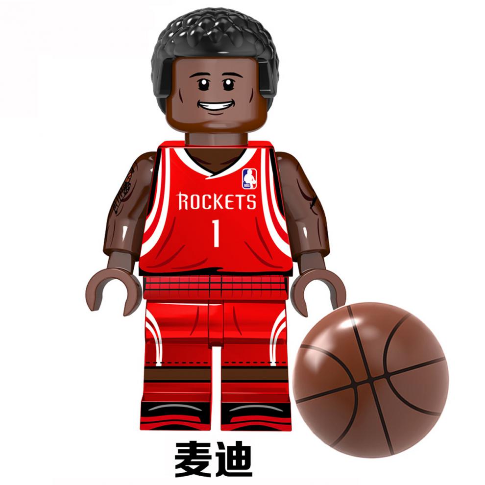 篮球nba观众看球赛姚明库里科比詹姆斯拼装积木人仔 9款nba人仔【图片