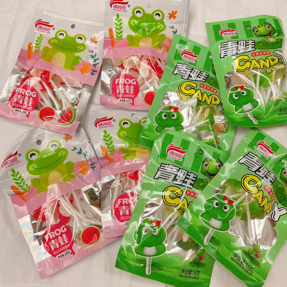 青蛙棒糖怀旧90后校园小时候零食品8090儿时童年回忆糖果批发青蛙棒糖