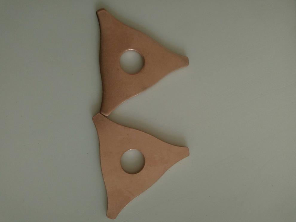 三角点焊片整形机铁质镀铜圆垫片u型垫片ot垫片钣金修复机配件垫 三角