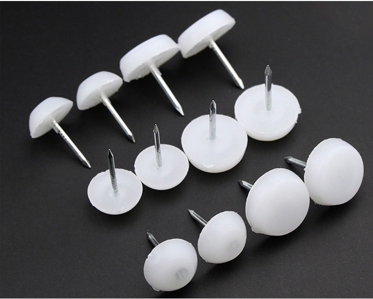 家具塑料沙发茶几桌椅橱柜尼龙潮湿滑增高平底脚垫地脚图钉地脚钉12mm