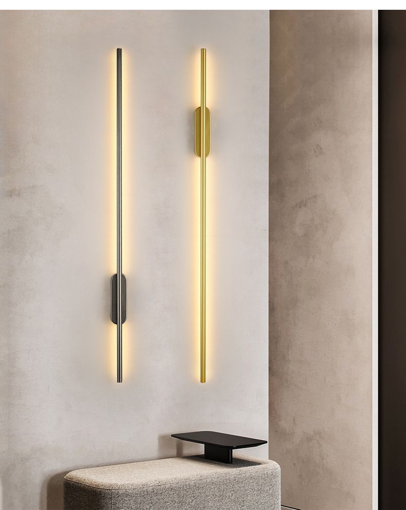 60殴普品质长条壁灯卧室现代简约轻奢格栅灯极简客厅电视背景墙