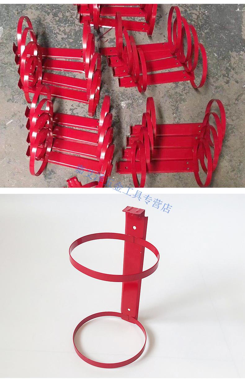 干粉灭火器挂架2kg3 4公斤铁制挂具挂钩支架消防器材镀锌固定架子 8kg