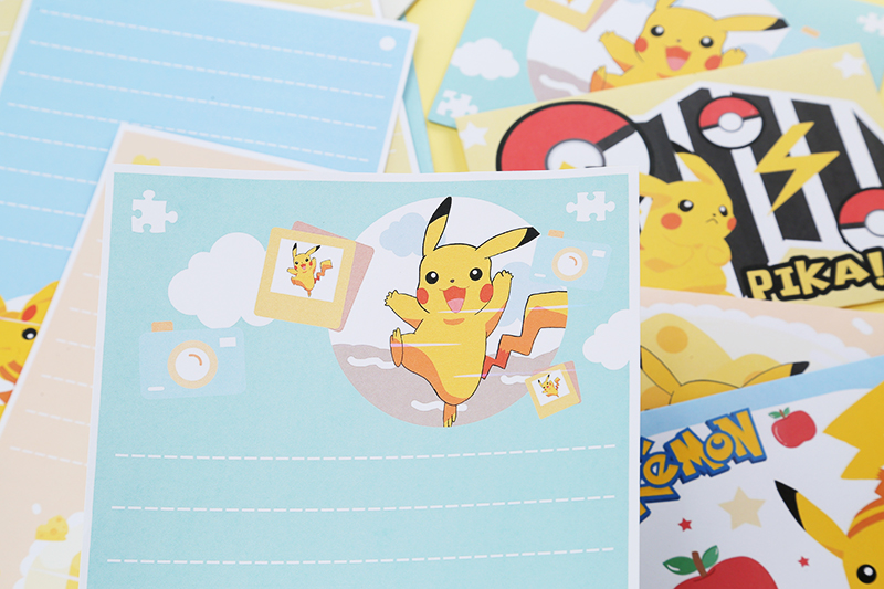 皮卡丘信封信纸套装可爱卡通唯美小清新in信笺稿纸可定制 4款混搭