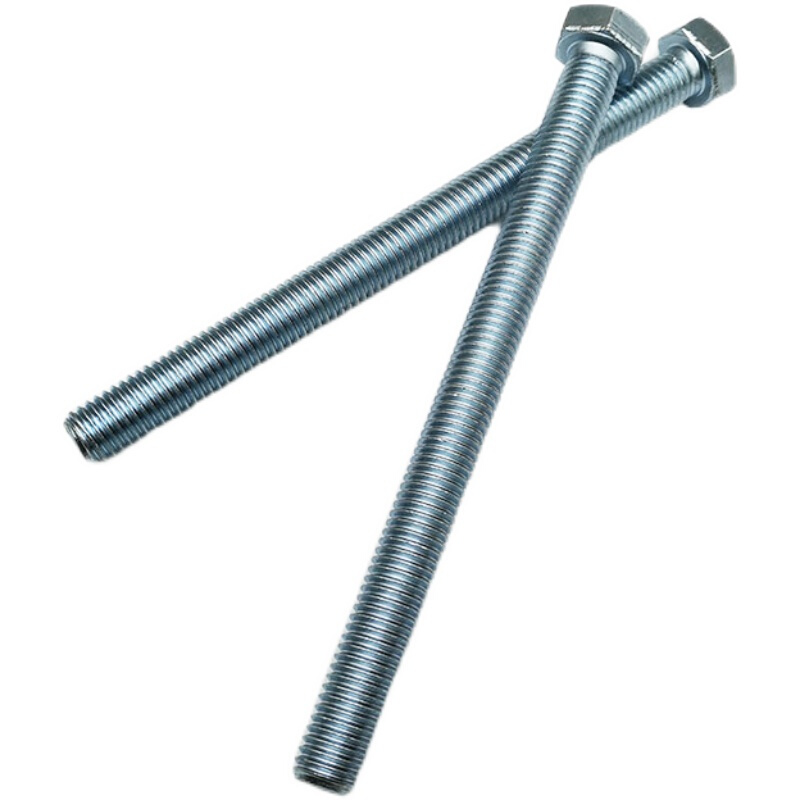 88级镀锌全牙全螺纹外六角螺丝螺栓m10m12m16m20120x140x150蓝白锌m10