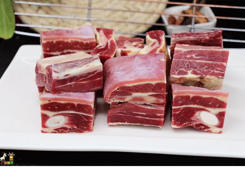 顺丰现货清真多肉牛排块肉厚骨小肥瘦适中新鲜牛肋排块牛大排批发多肉