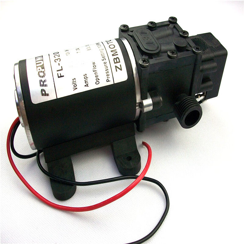筠芸筌3208隔膜喷雾微型泵12v24v直流自吸小型洗车泵100w抽水泵试压12