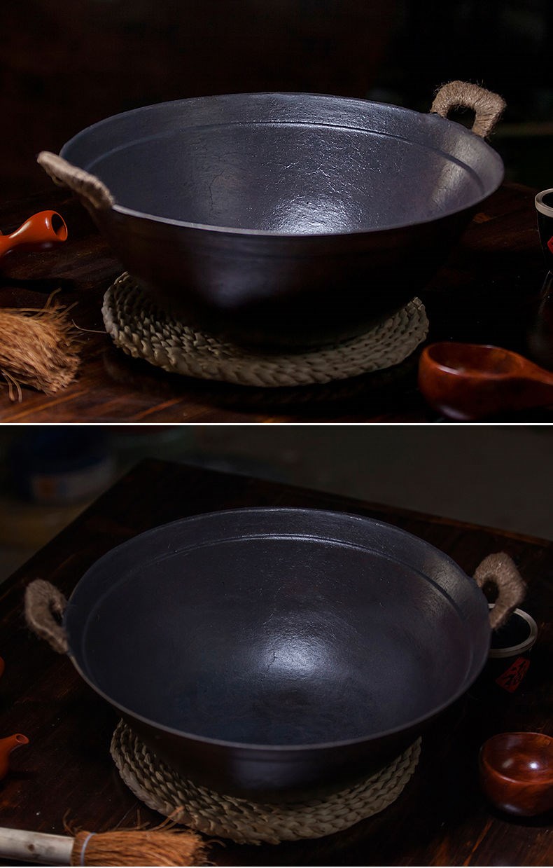 老式土灶锅东北灶台铁锅炖锅台家用农村老式土灶大铁锅大号商用柴火锅