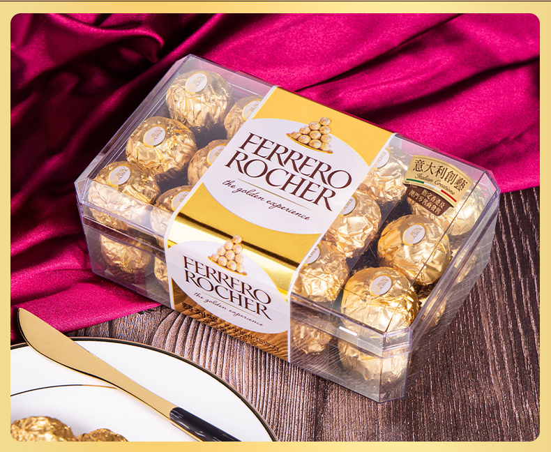 明星推荐意大利原装进口ferrerorocher金莎t30榛果威化糖果巧克力礼盒