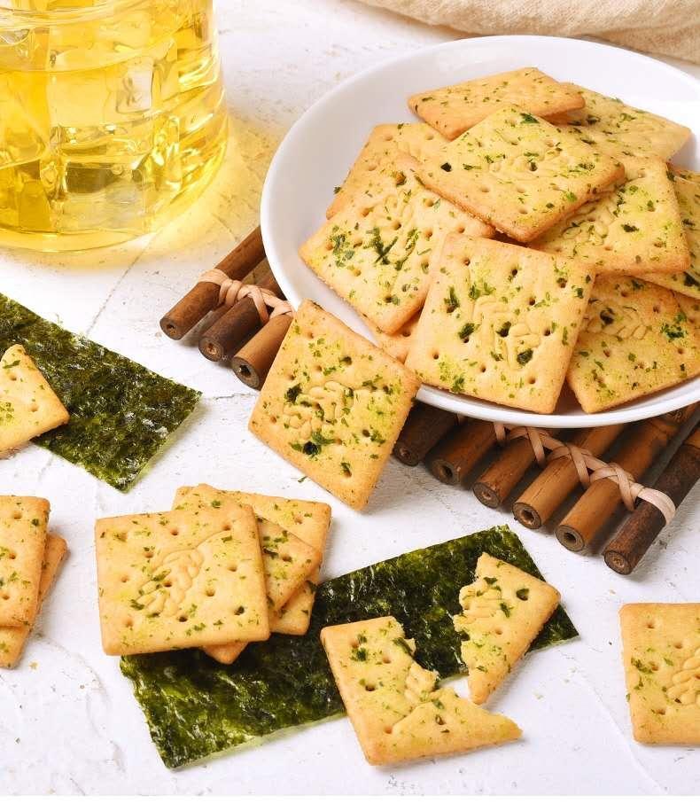卜珂零点500g奶盐小圆饼日式小饼干散装九蔬薄脆海苔早餐休闲食品500g