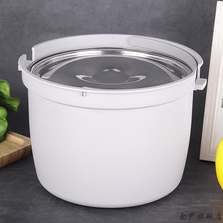 不锈钢双层保温防烫饭桶食堂饭堂餐厅打饭上饭盅粥桶饭盒冰桶汤桶3l