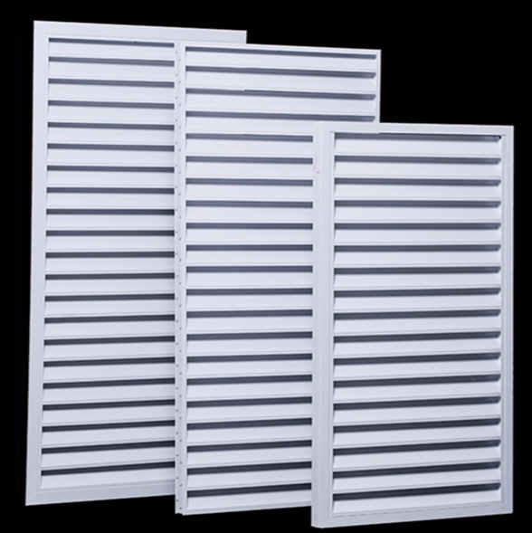 百页通风窗铝合金百叶室外通风口防雨百叶窗风机防雨罩空调主机百叶罩