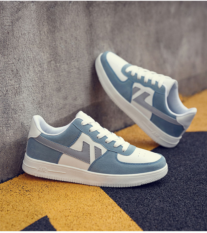 板鞋运动鞋小码鞋子男秋冬潮流球鞋2021新款百搭休闲鞋中学生37码蓝37