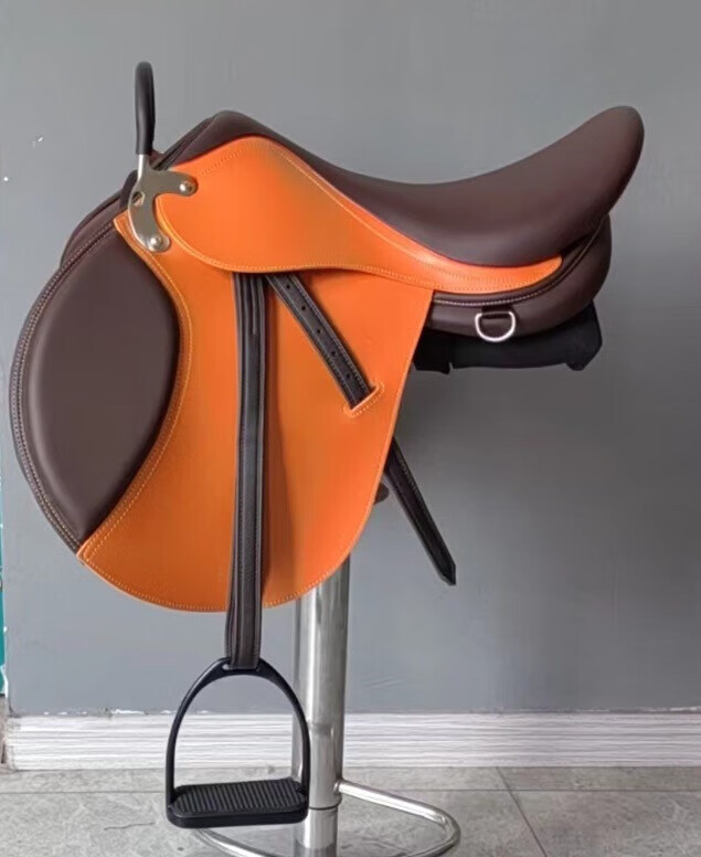 马鞍子全套马场教学扶手综合鞍游客鞍马术用具英式鞍 咖色8件套【图片