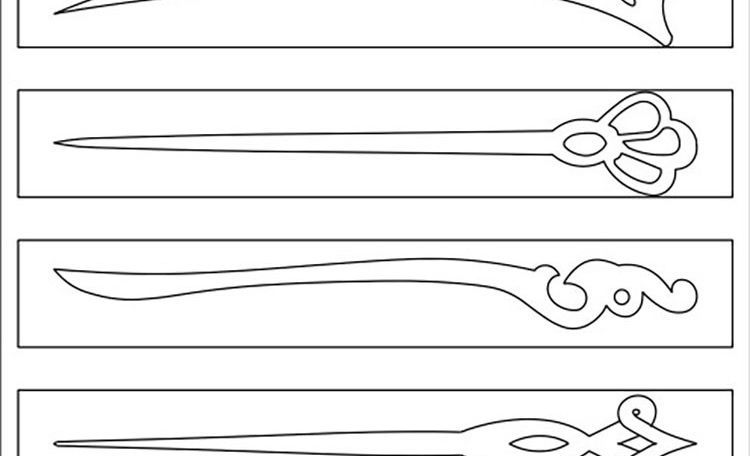 做木质手工发簪木簪不干胶diy雕刻设计图案贴纸模板发簪图纸全套13装