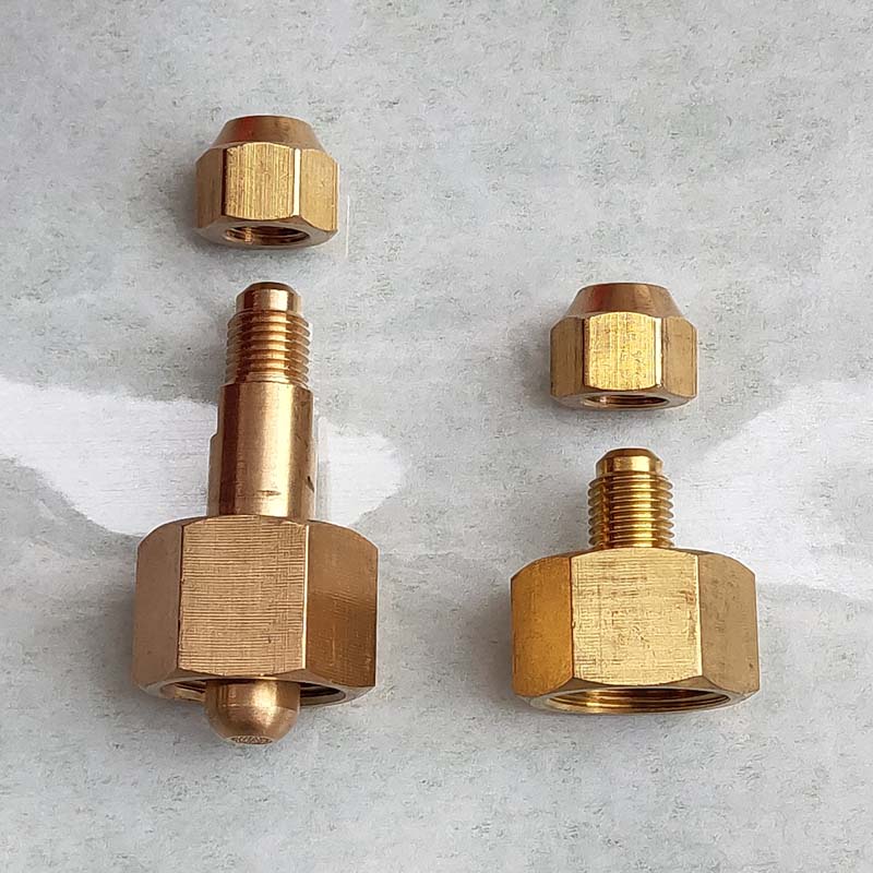 中央空调氮气瓶转接头氧气过桥加压阀口接头打压直接转换接头分体款