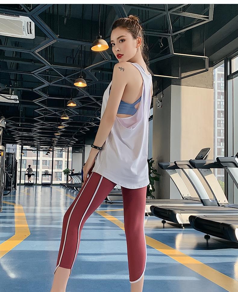 滕讯体育官方旗舰店同款健身背心长款宽松女罩衫运动瑜伽外穿工字上衣