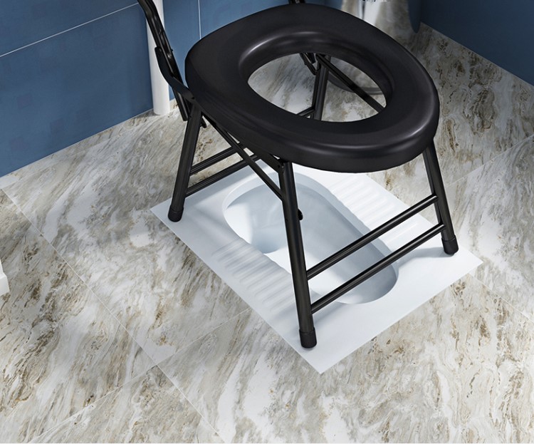 米囹蹲式马桶坐架厕所座便器简用坐便凳老人坐便椅凳孕妇蹲便器大折椅