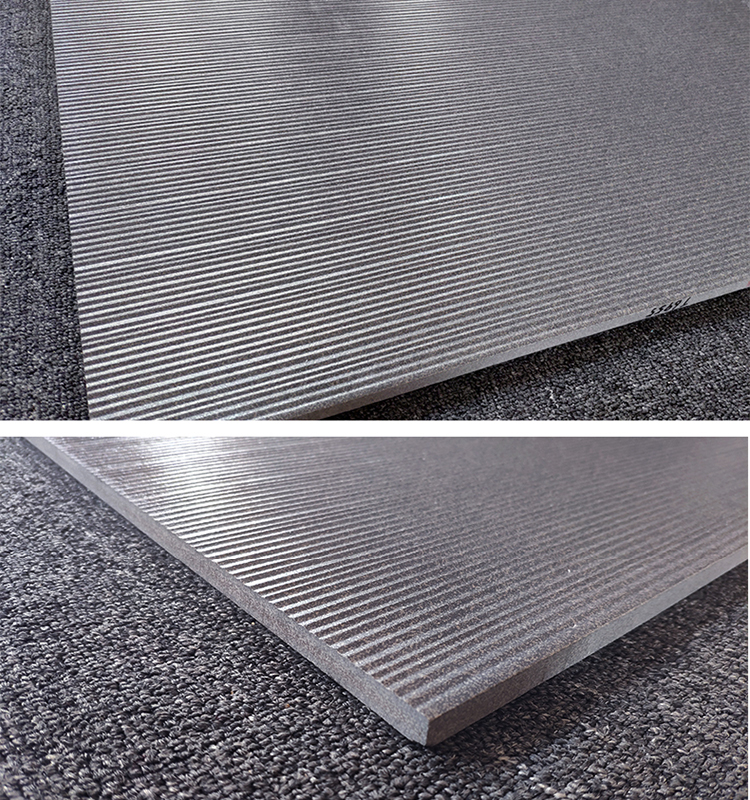 通体灰色拉槽瓷砖600x600浴室澡堂滑砖商场凹凸条纹墙砖地板砖