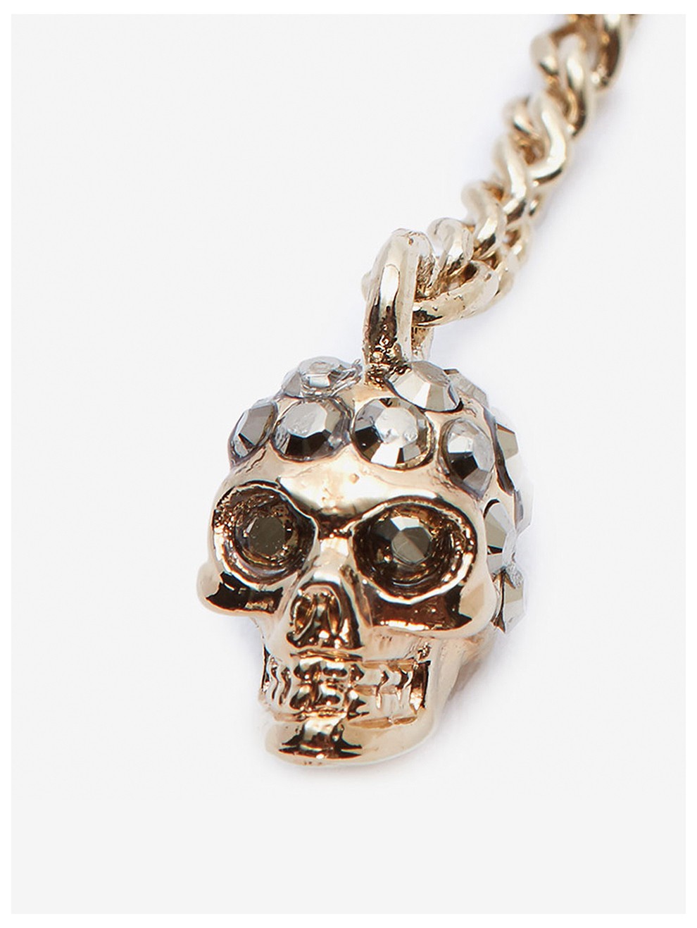 alexandermcqueen亚历山大麦昆女士金属骷髅水晶双层项链550502j160k