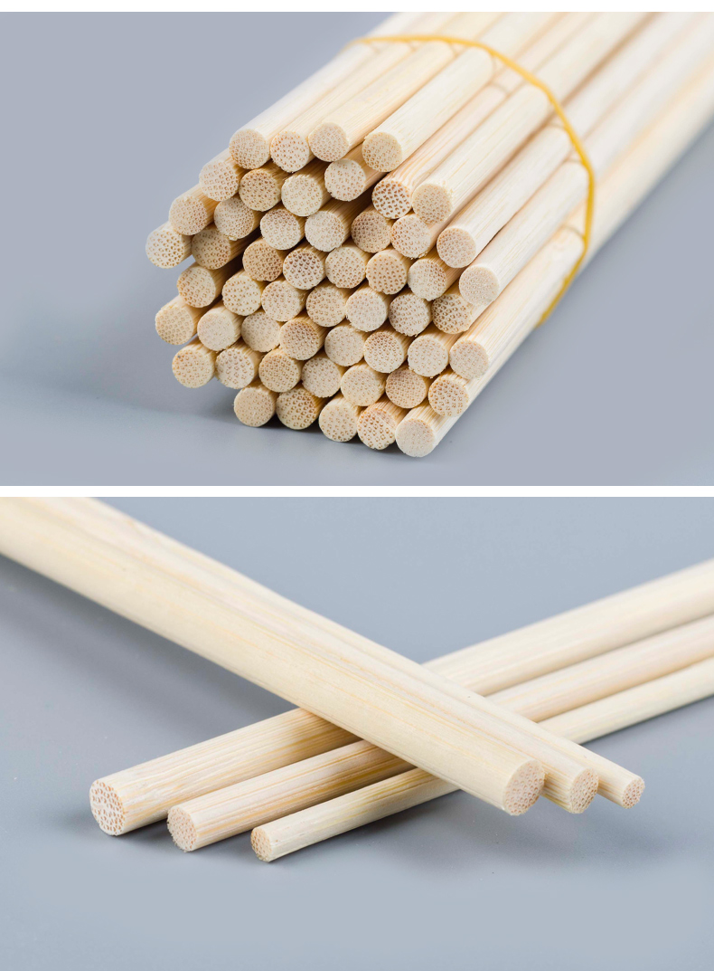 小木棍 diy手工制作 立构模型拼搭材料小木棍圆细竹棍棒毛楠竹子定制