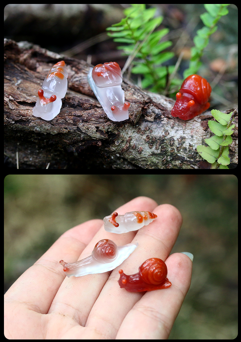 墨韵 南红玛瑙天然玉石俏色冰飘蜗牛吊坠挂件女男款项坠 3.